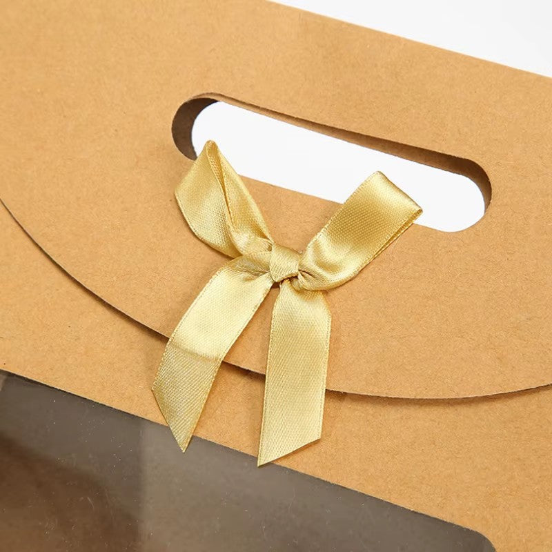 10Pcs Wholesale Cardboard Gift Bag with Windown Paper Cake Box Packing Supplies