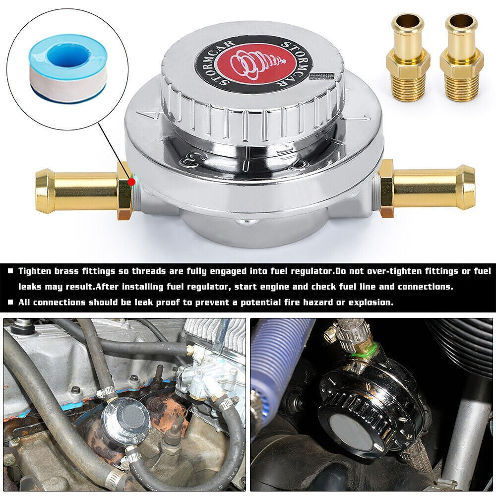 Pressure Regulator Kits for Carburetor Engine  Manual Adjustable Fuel Universal