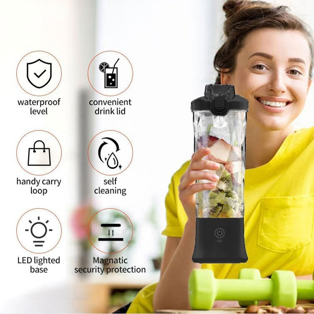 600ML Portable Blender Personal Blenders for Shakes Smoothie Maker Fruit Juicer
