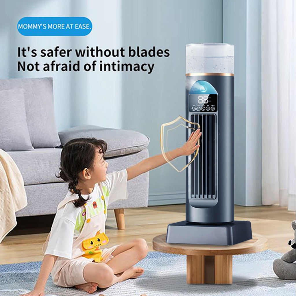 Portable Air Conditioner Tower Fan Standing Bladeless Quiet Cooler 6 Speeds