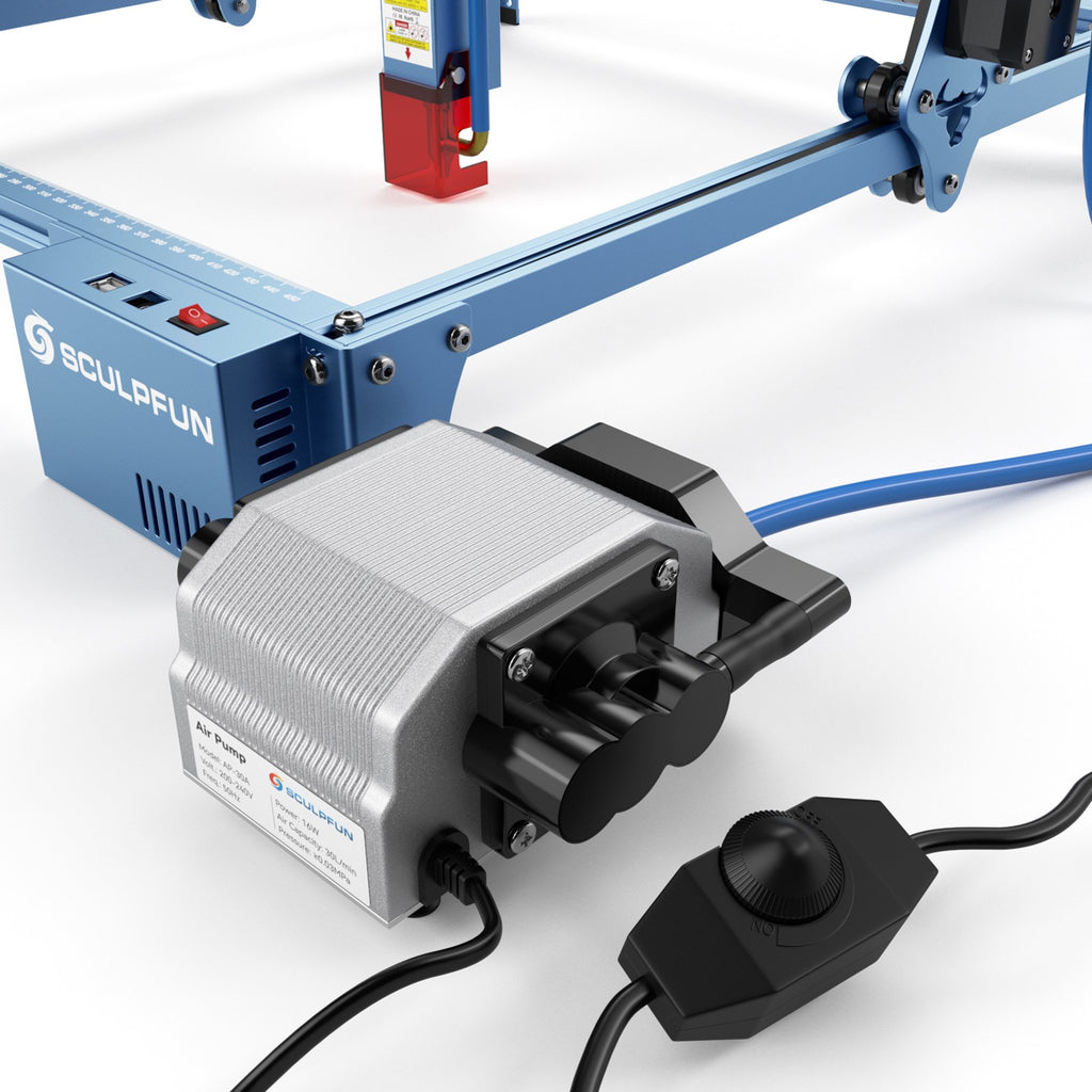 SCULPFUN Air Assist Pump 30L/Min Adjustable Speed For Laser Engraver Cutter