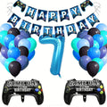 Gamepad Balloons Game Blue Digit Number Children's Birthday Party Decorations
