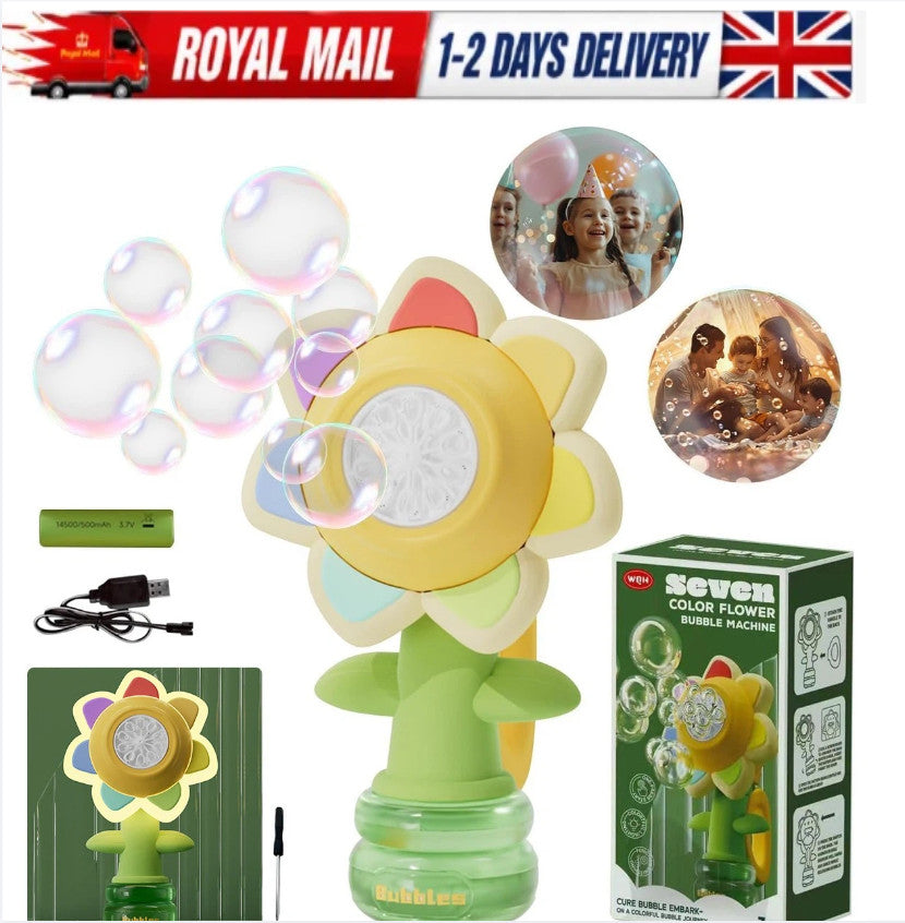 2026 Auto Bubble Machine Indoor/Outdoor Party Automatic Shaking Head LED Lights