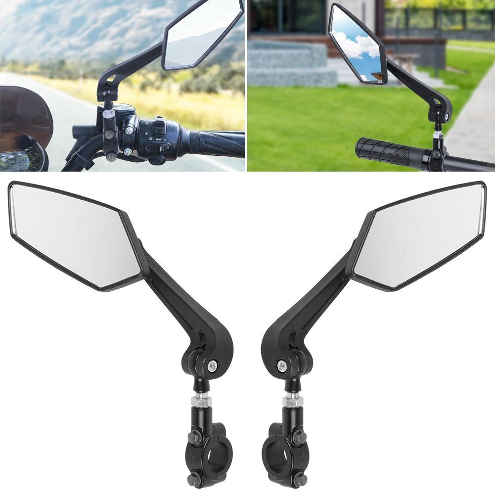 2X Bicycle Handlebar Wing Rear View Mirror Mobility Scooter Mountain Bike MTB