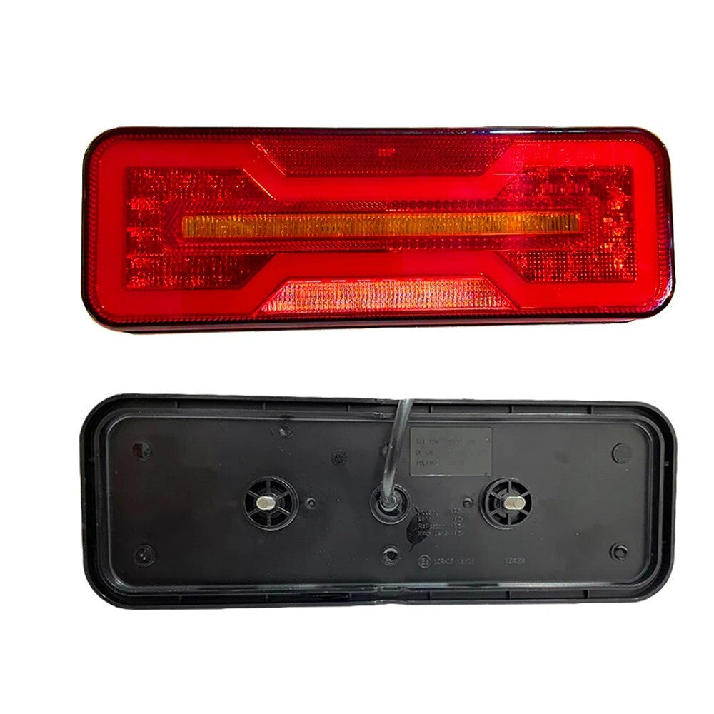2x LED Rear Brake Tail Light Dynamic Indicator Truck Trailer 4 Functions 12V 24V