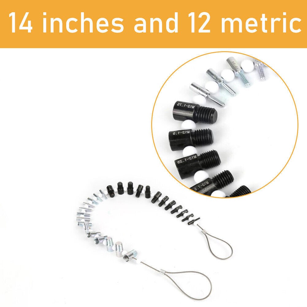 Nut and Bolt Thread Checker 26 Thread Identifier Gauge Inch and Metric Screw UK