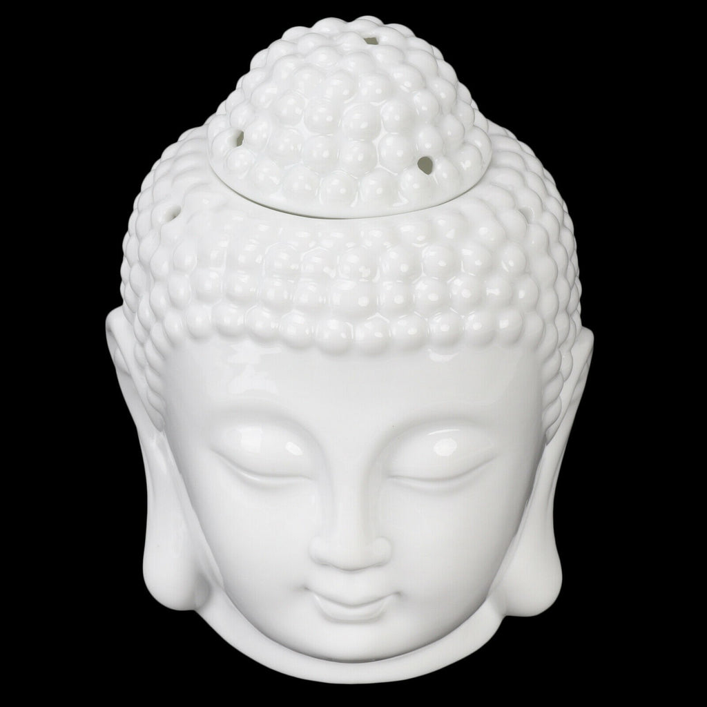 Thai Buddha Oil Burner Buddah Head Wax Melts Ornament Spa Ceramic Tea Light Gift