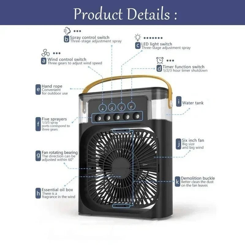 Portable Air Cooler Fan Evaporative  Ice Cold Cooling Air Conditioner Humidifier
