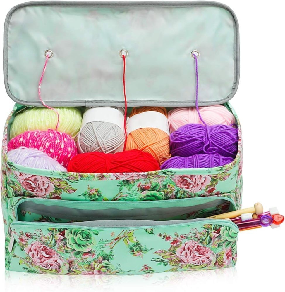 Large Tote Bag Crochet Bag Storage Bag Yarn Storage Tote Storage Knitting Bag