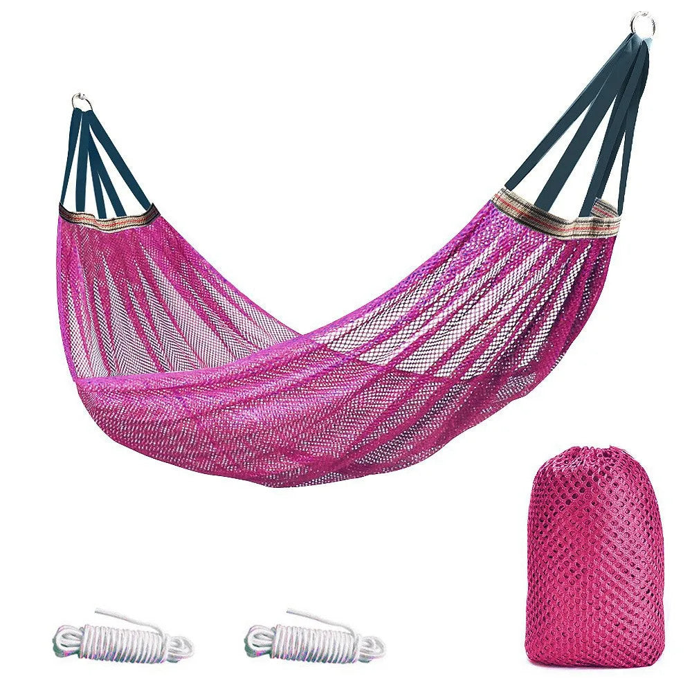Portable Mesh Hammock Breathable Cooling Ice Silk Hanging Bed Large.*