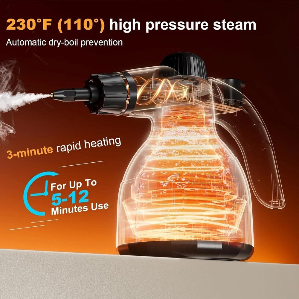 Steam Cleaner High Temperature Hand Held Steamer Home Kitchen Car Multi Purpose