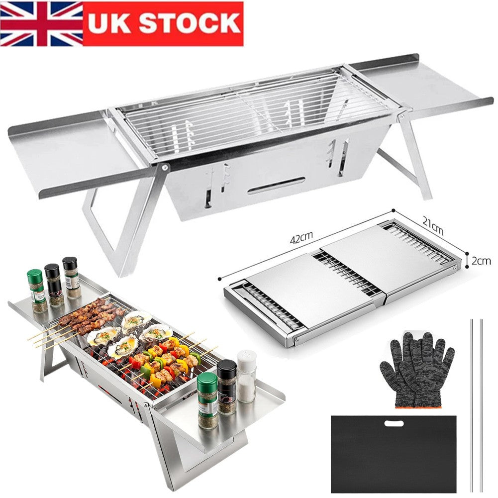 Portable Folding Charcoal BBQ Barbecue Camping Grill Travel Picnic Outdoor