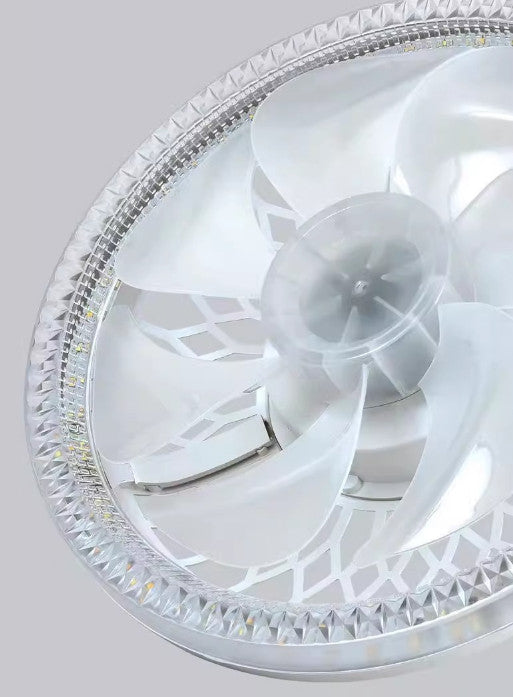 Ceiling Fan with LED Light - 12" Socket Fan Light with Remote E27 Base 4 Speed.*