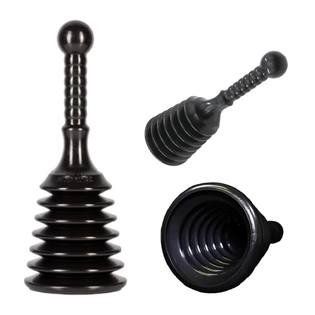 Heavy Duty Sink Plunger Clear Unblock Unclog Drains Sinks Toilets Showers Waste