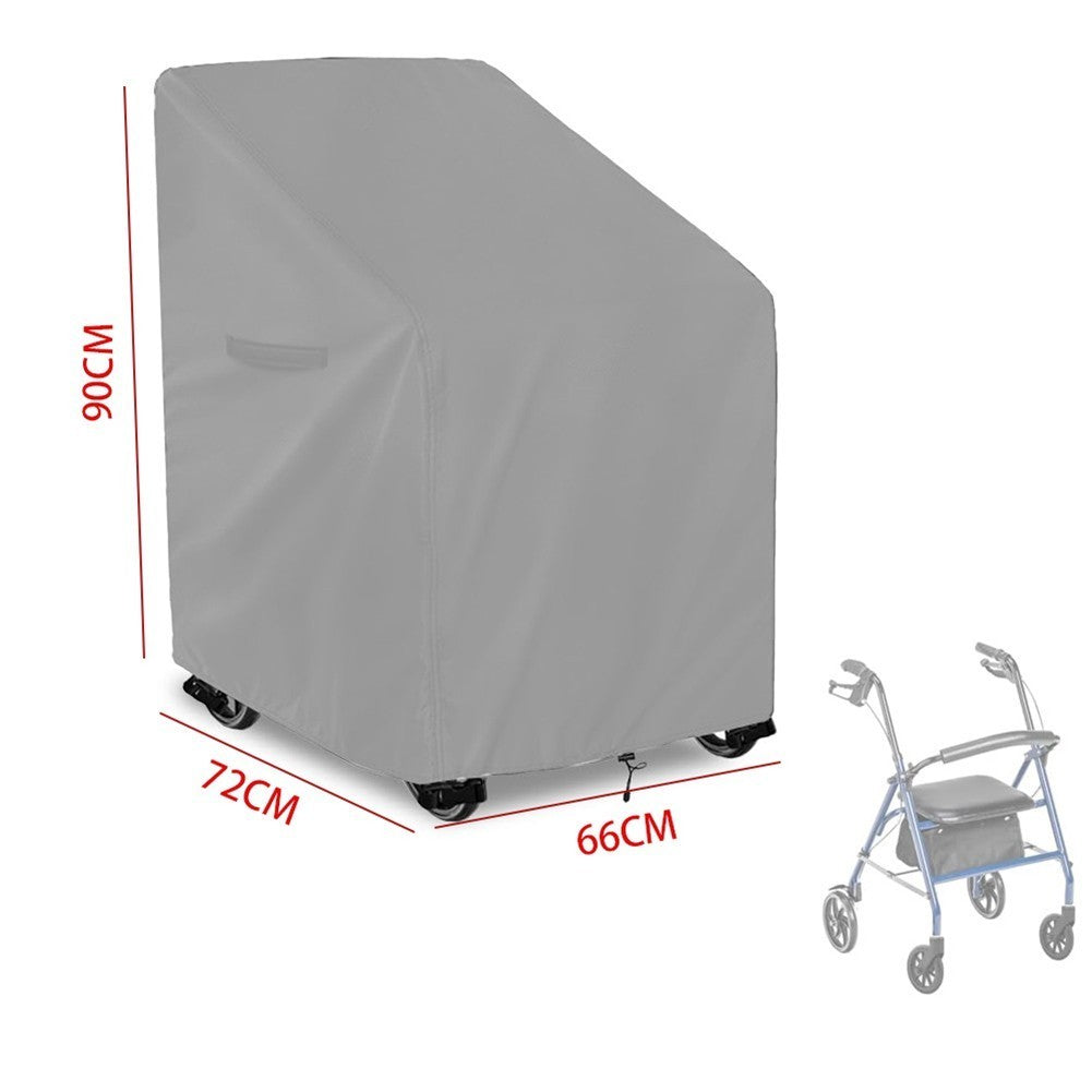 Protective Waterproof Rollator Cover for Folding Walkers with Adjustable Buckle