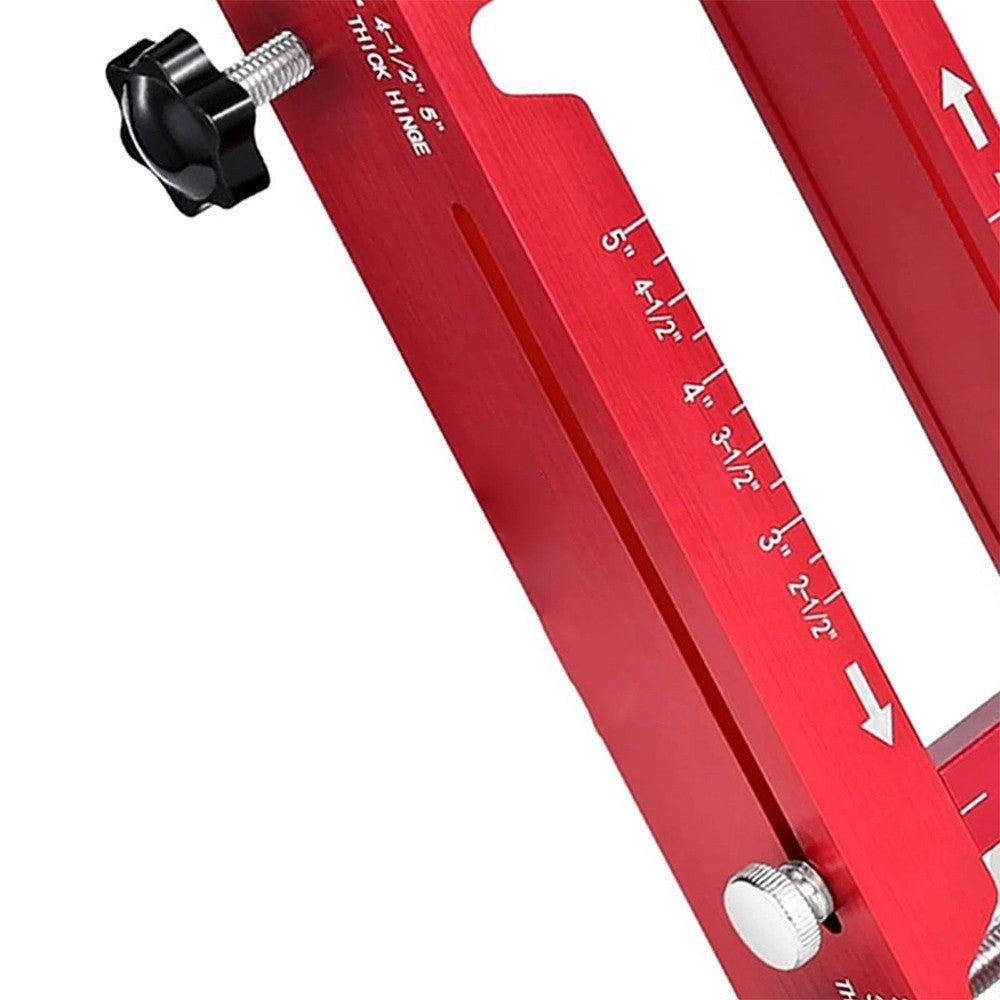 Adjustable Door Hinge Template Jig Router Mortiser for 2.5" to 5" Hinges Metal
