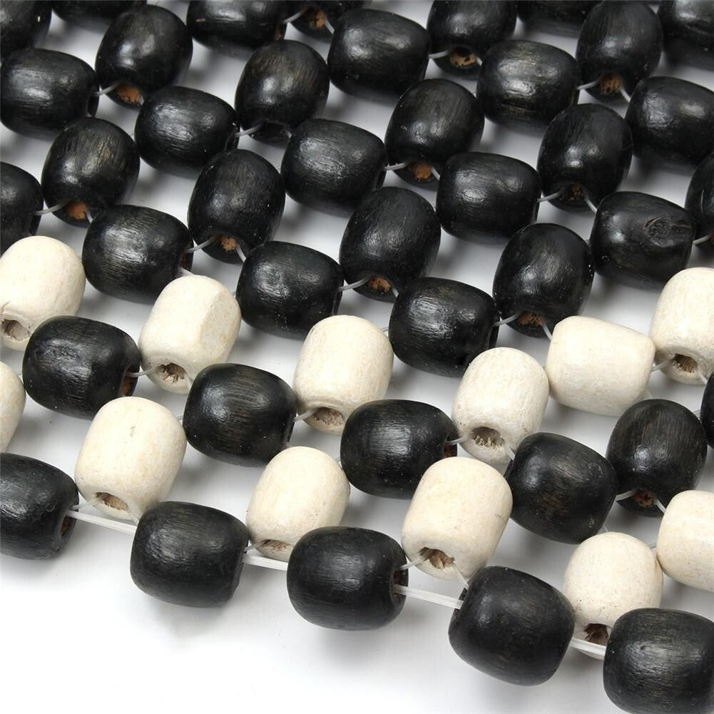 Black Wooden Bead Car Van Taxi Front Seat Cover Cushion Classic Beaded Design