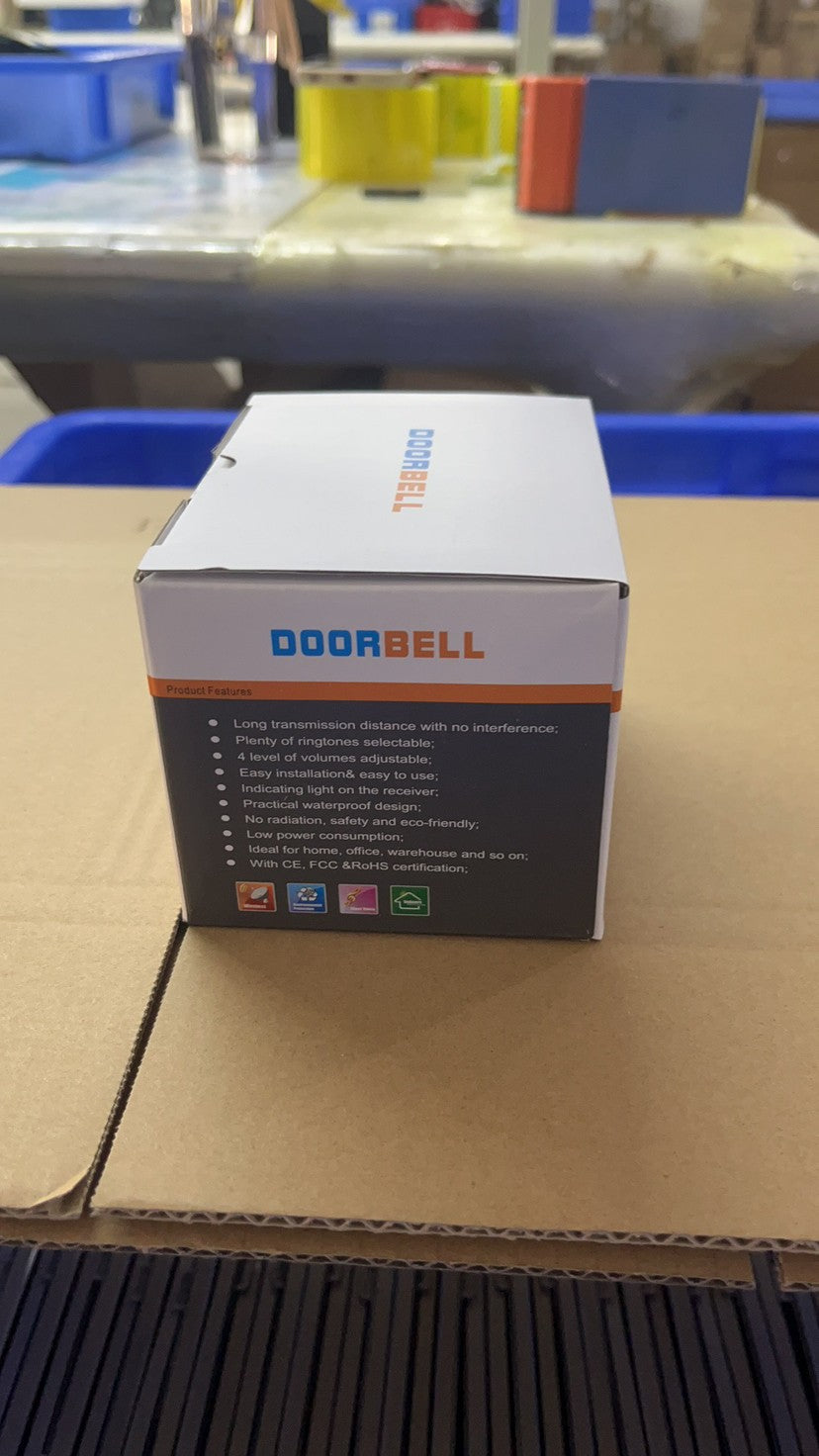 Wireless Door Bell Doorbell LED Flash Waterproof 500M Wall Plug In Loud Chime UK