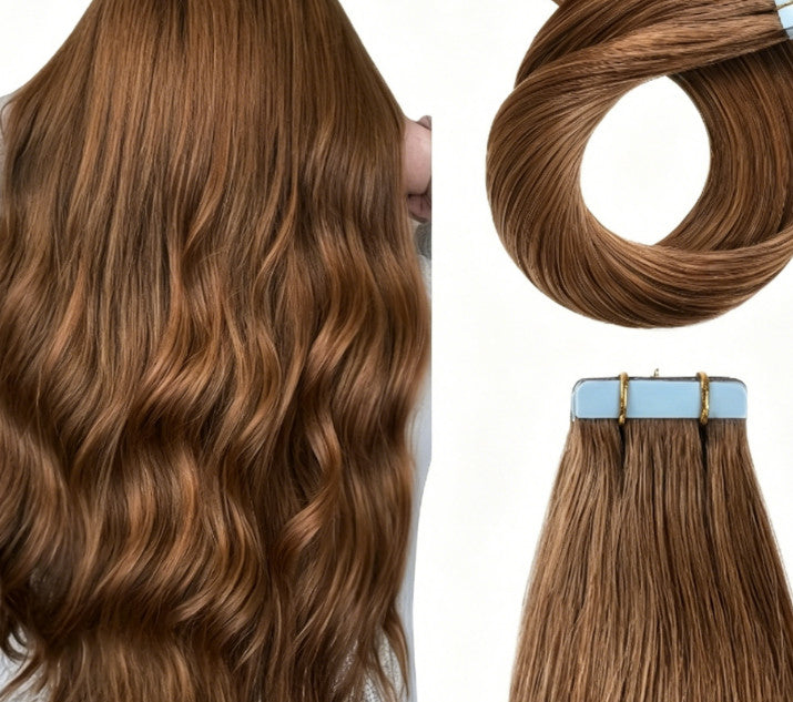 Double Weft Hair Extensions Human Hair Weave Thick Weft Real Remy Full Head 100g