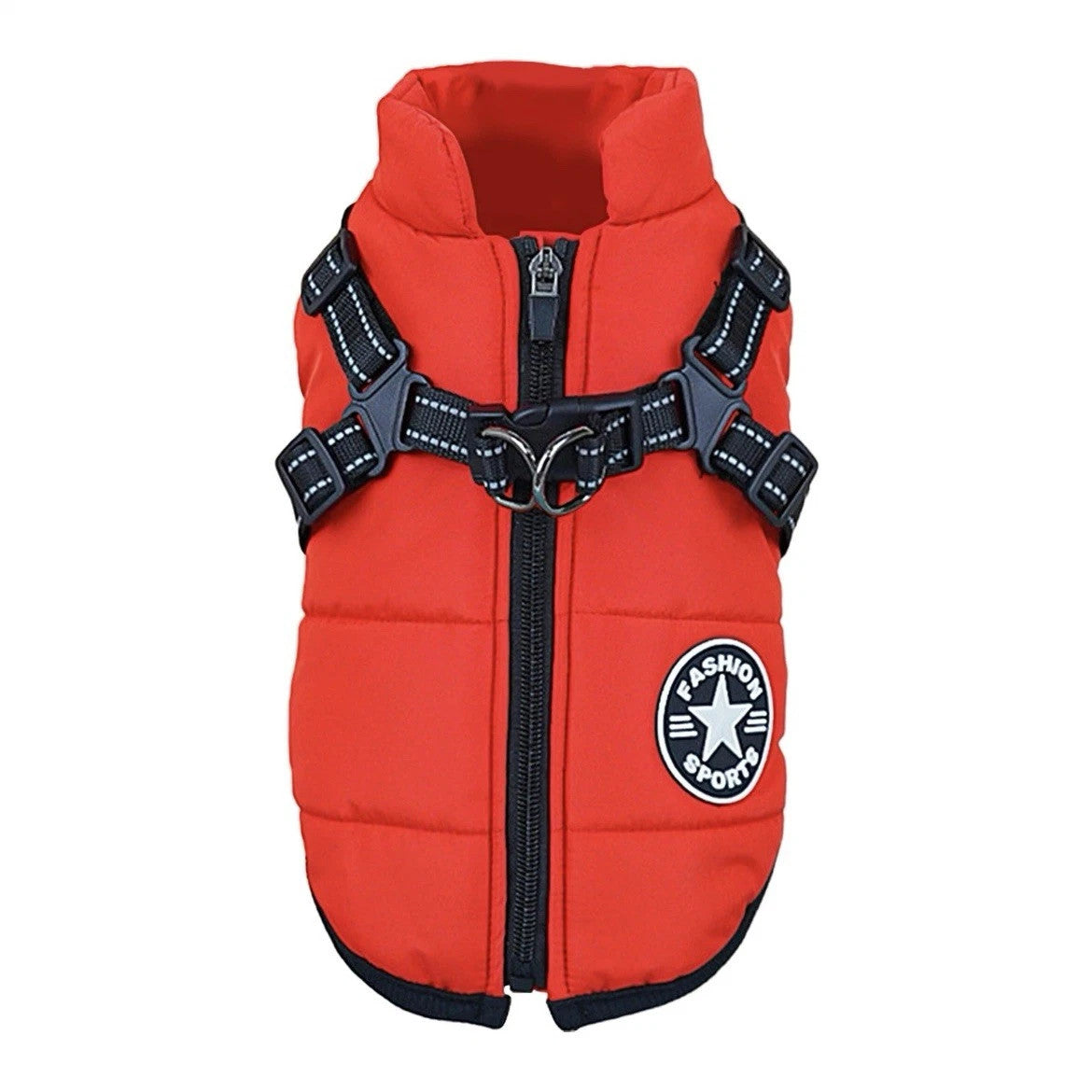 UK Pet Dog Vest Puppy Dog Autumn Winter Warm Padded Coat Harness Zip Jacket