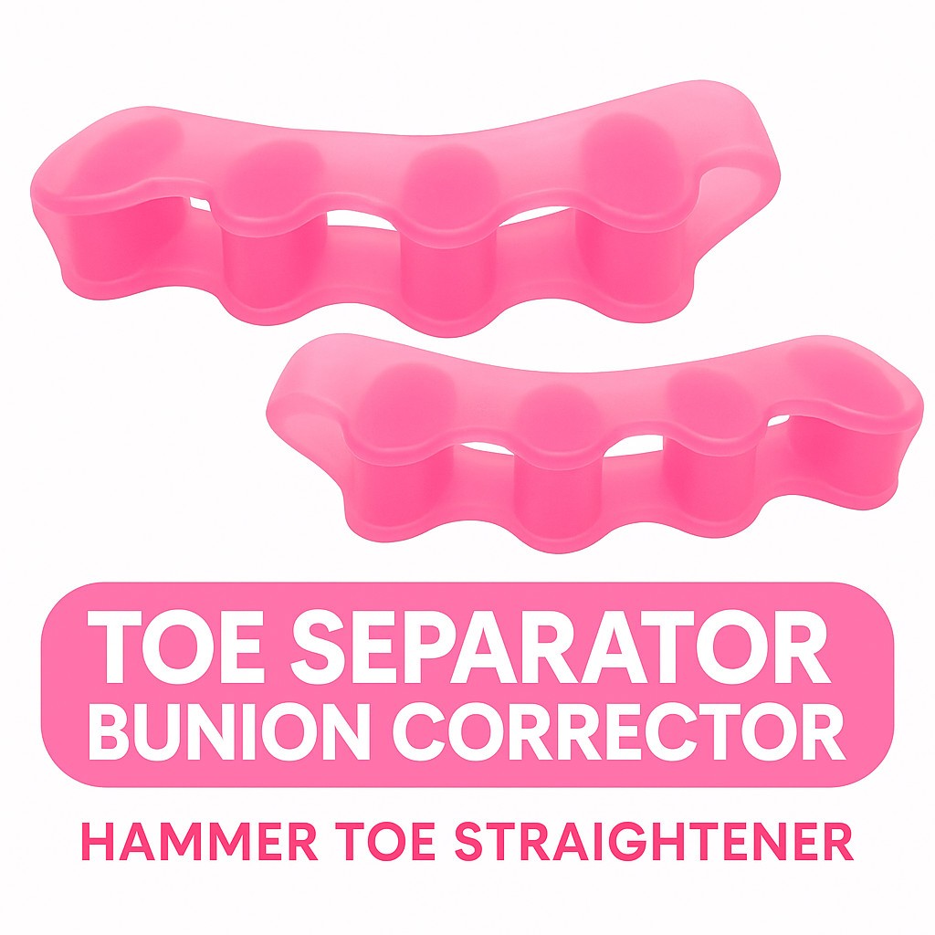 Bunion Corrector Toe Separator Pair - Hammer Toe Straightener Splint Foot Relief