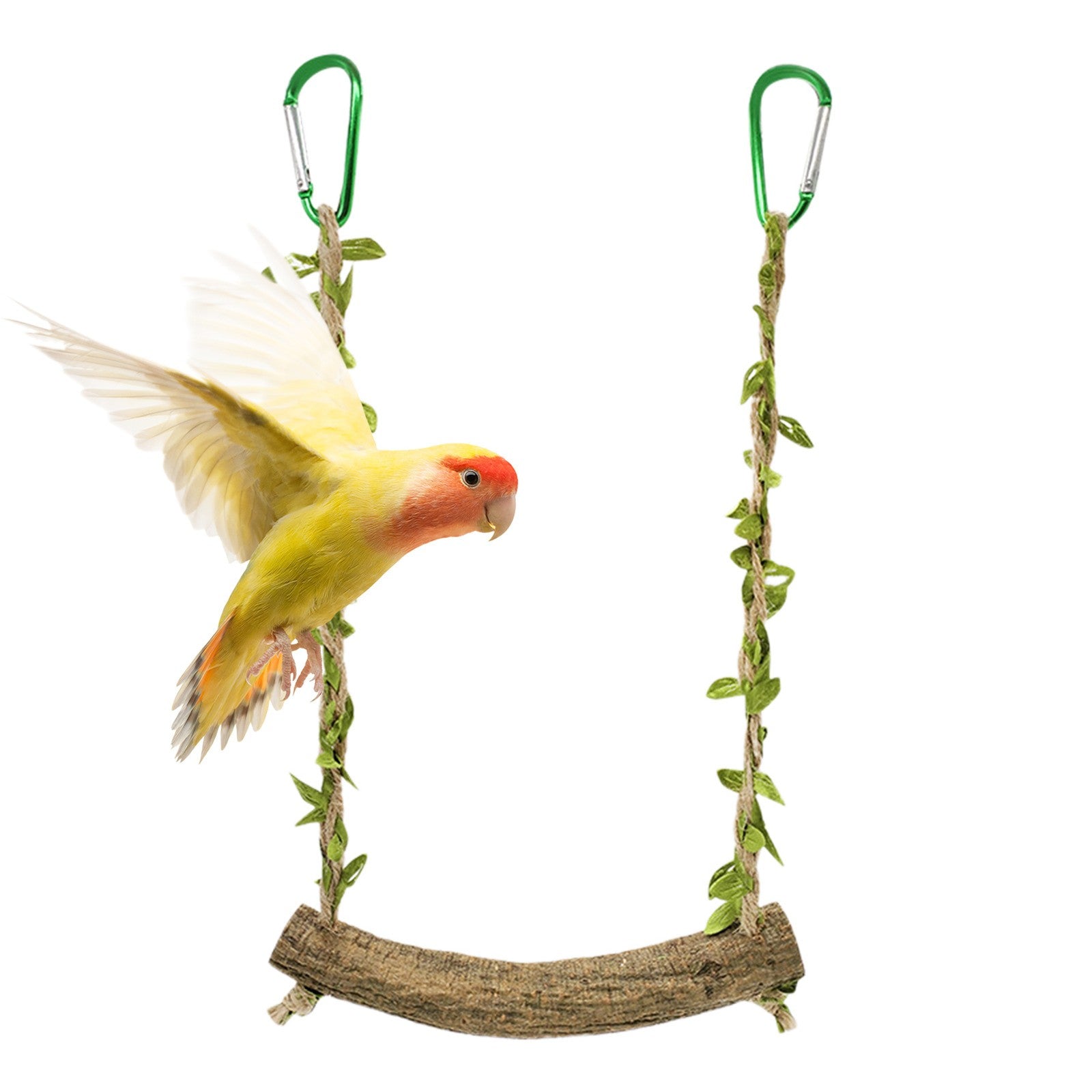 2pc Pet Bird Parrot Parakeet Budgie Cockatiel Cage Hammock Swing Toys HangingToy