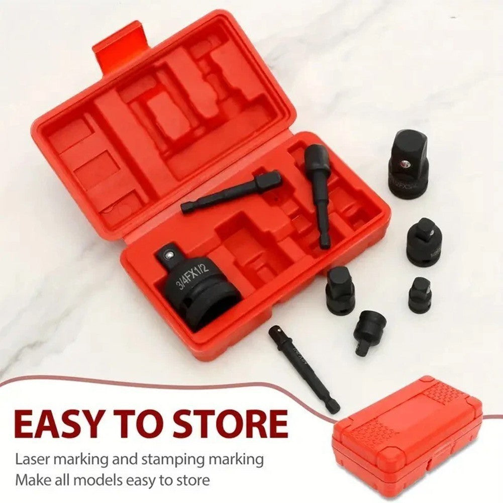 F to M Impact Driver Socket 9Pcs Impact Adapter Reducer Set 1/4" 3/8" 1/2" 3/4"