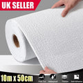 10M Thicken Self-Adhesive Thermal Insulation Linen Wall Sticker Plain Wallpaper