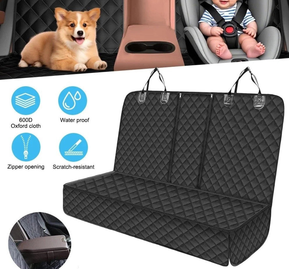 600D Car Rear Back Seat Cover Pet Dog Protector Mat Non-slip Waterproof Cushion