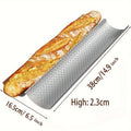 Non-stick French Baking Bread Mold 3 Wave Perforated Baguette Cake Bake Tray Pan