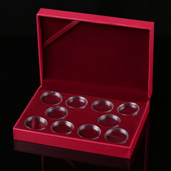10-Slot Coin Collection Display Box, Storage Holder Case for 27-30mm Coins