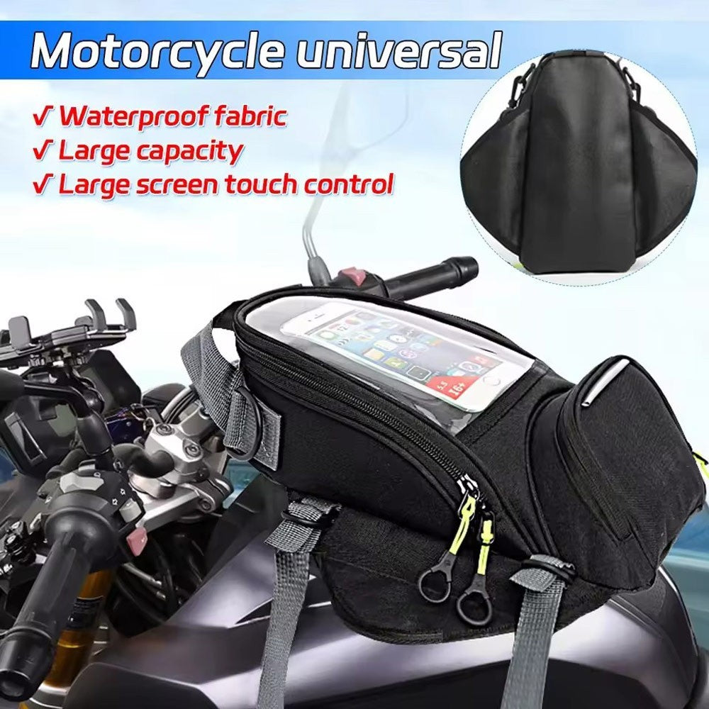 Waterproof Motor Tank Bag Black Oil Fuel Tank Magnetic Motorbike Motorcycle Bag