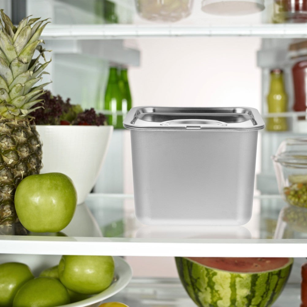 Stainless Steel Ice Cream Storage Container For Homemade Yogurt And Desserts