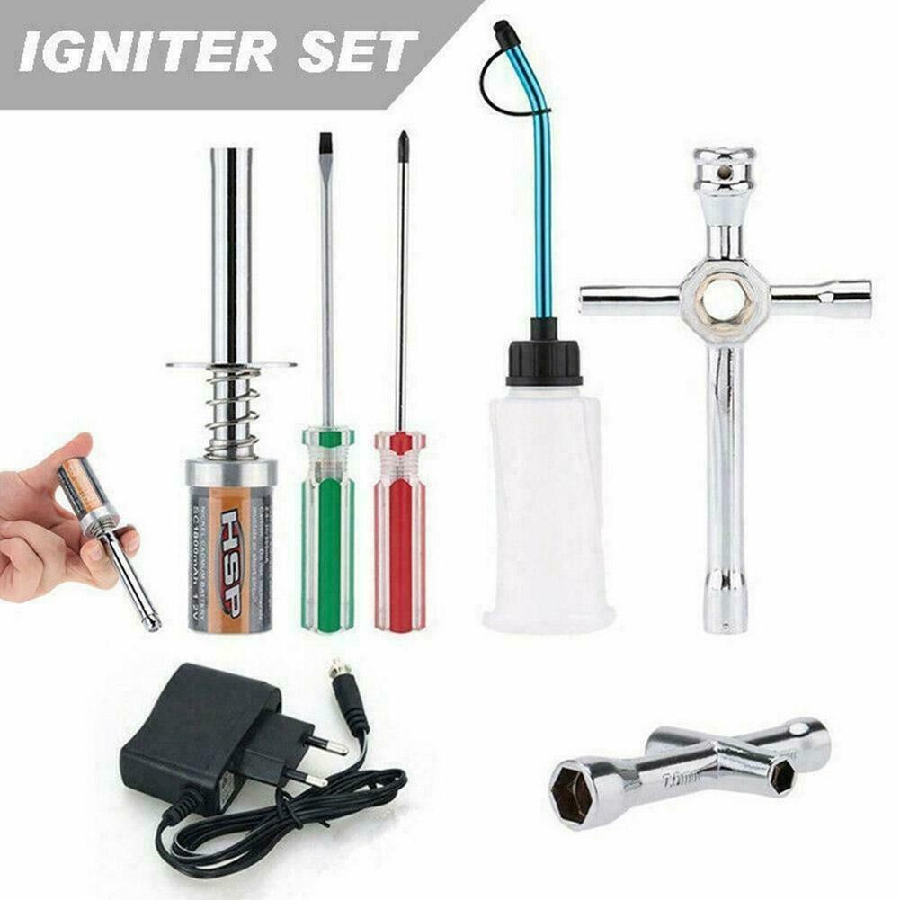 RC Nitro GAS Power Engine Starter Kit Glow Plug Igniter Car