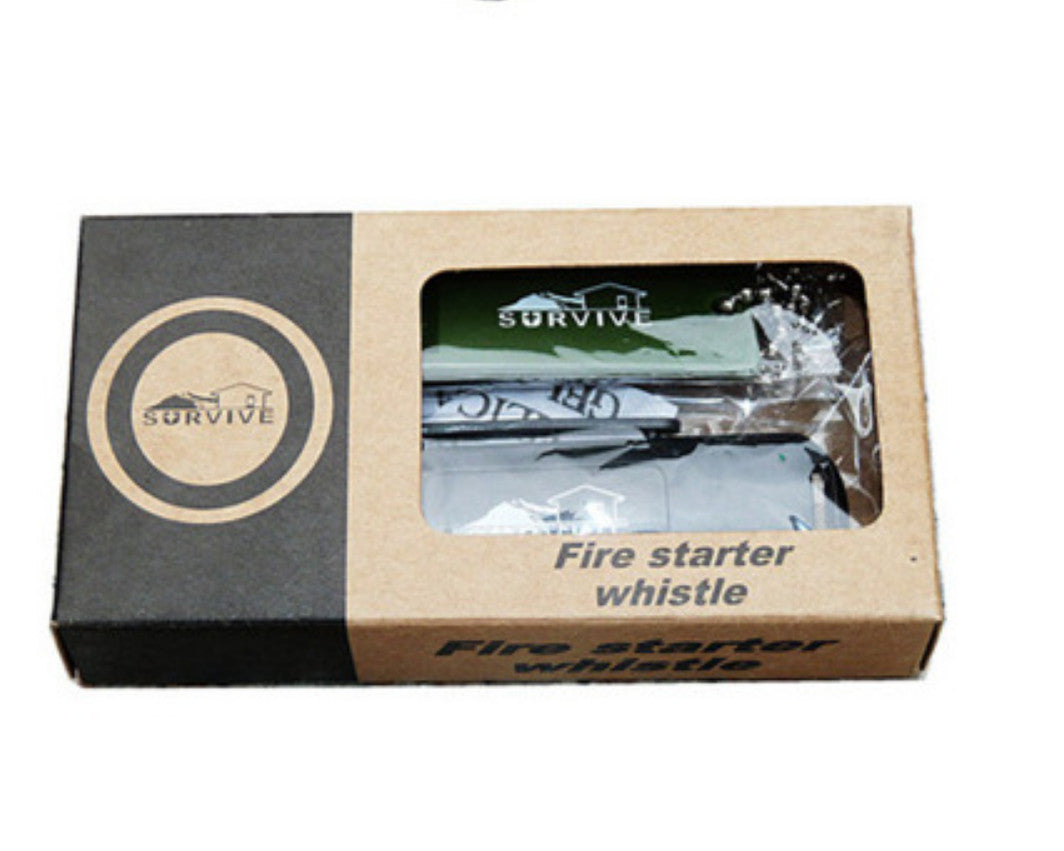 XL FIRE STARTER FLINT STEEL STRIKER Survival Wood Handle 1/2 x 4.3/4" 120 X 13mm