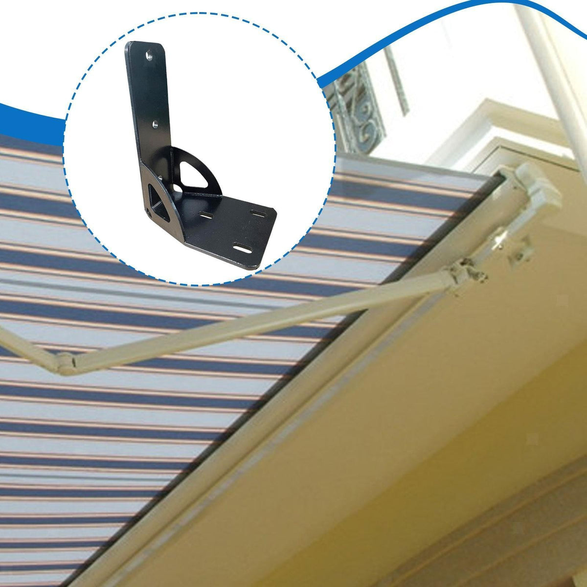 Awning Mounting Bracket with Pre Drilled Holes Heavy Duty Awning Holder