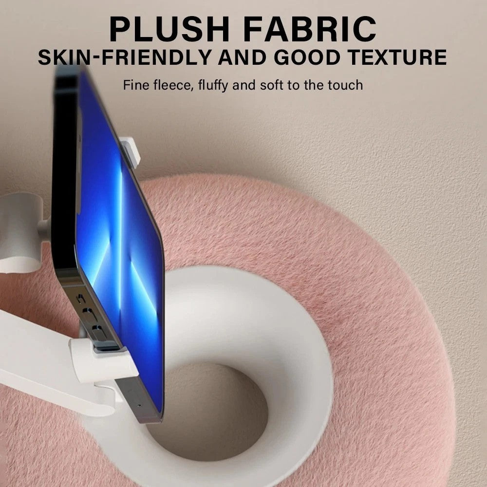 New Chill Nest Phone Holder,Ultra-Soft Plush Pillow Stand for Smartphone&Tablet