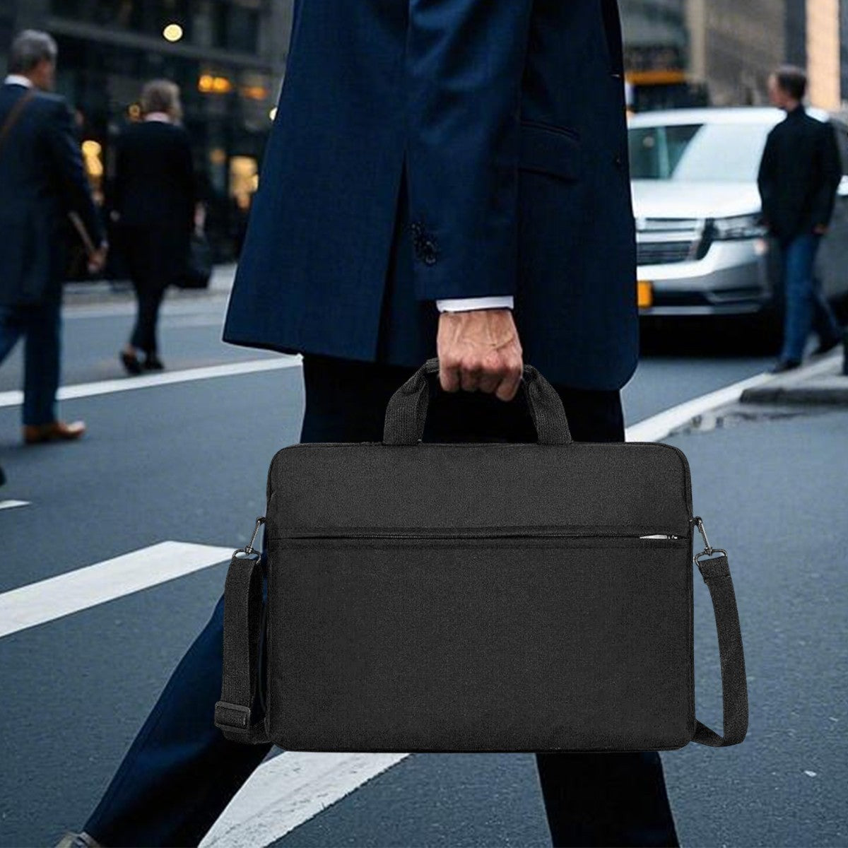 15.6in Laptop PC Black Shoulder Bag Soft Notebook Case Cover Portable Ultralight