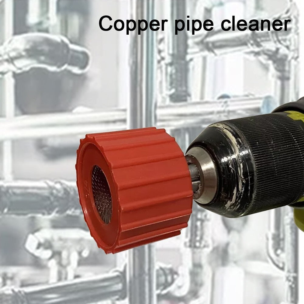 9x Copper Pipe Cleaner Brush For Drill/Driver - 15mm 22mm 28mm Plumbing- Hex bit