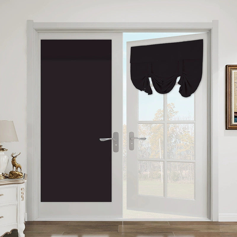 Blackout Door Curtains,French Door Blinds Stick on Curtains for Privacy and Ligh