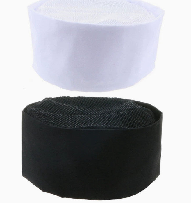 Hotel Man Chef's Hat Black Kitchen Cap Sushi Restaurant Waiter Work Hat New