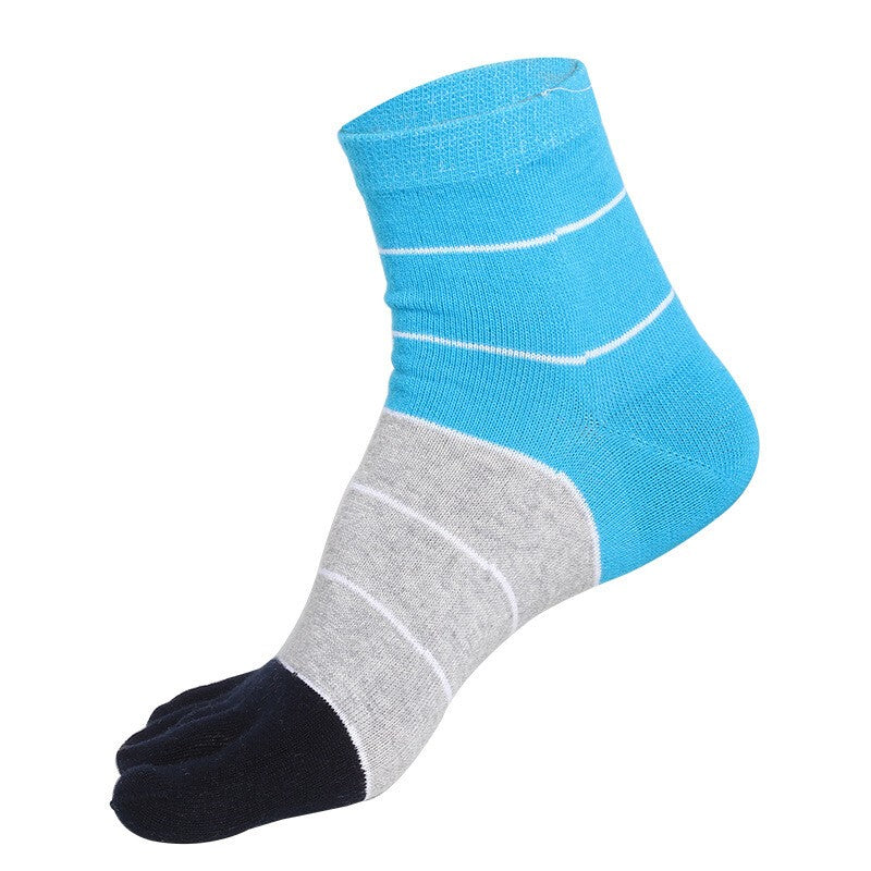 5 pairs Men's Cotton Five Finger Toe Socks Breathable Comfort Thermal Size 7-11