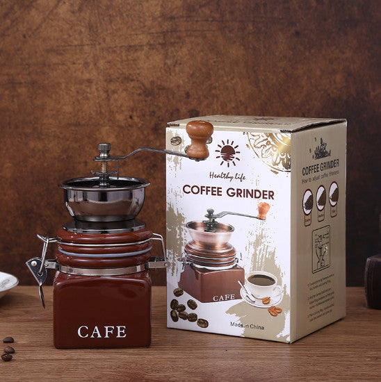Portable Vintage Coffee Grinder Unique Manual Coffee Mill for Travels & Camping