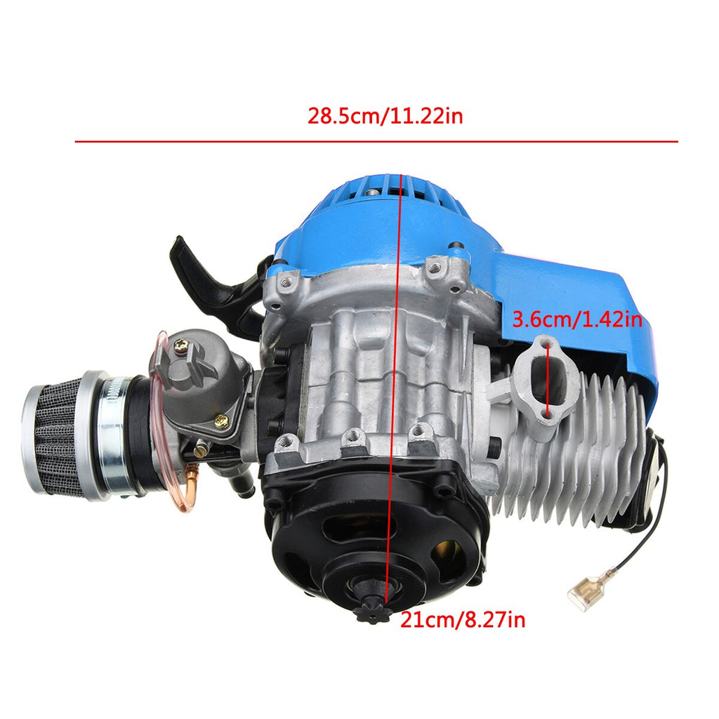 49CC 2-Stroke PullStart Pull Start Engine Air Filt Mini Motor Quad ATV Dirt Bike