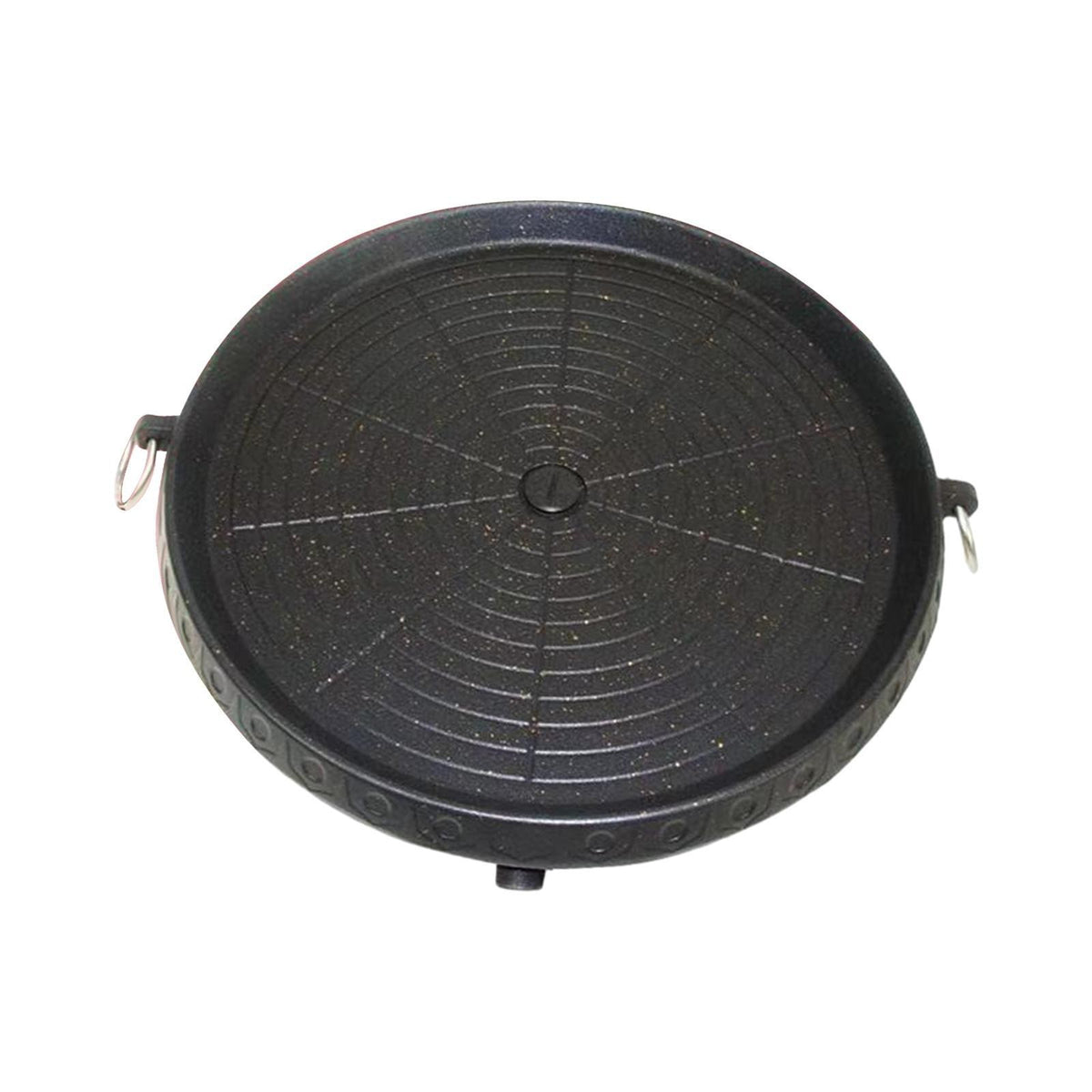 Korean BBQ Grill Pan with Handles Barbecue Plate for Baking Kitchen Travel
