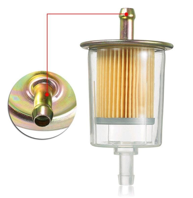 4X 10mm 3/8" Universal Fuel Filter Motorcycle Inline Petrol Diesel Filter