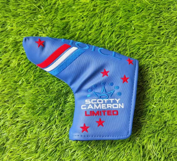 PU Leather L-Shaped Mallet Putter Cover Golf Putter Head Covers