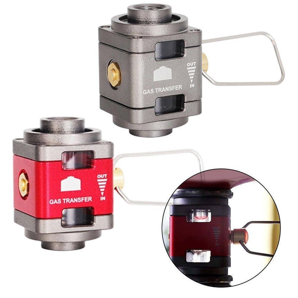 Gas Tank Converter for Camping with Visual Window and Pressure Release