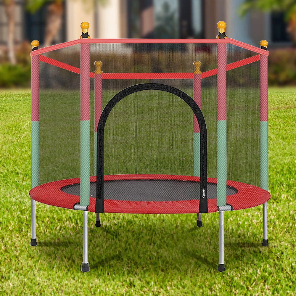 OUTDOOR TRAMPOLINE 5FT WITH SAFETY ENCLOSURE FOR KIDS
