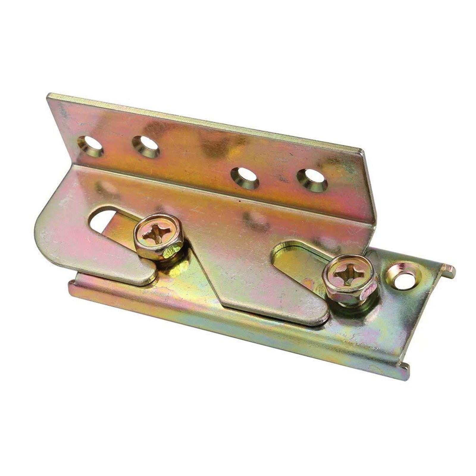 4x Bed Rail Brackets Wooden Bed Frame Connectors Mounting Hardware Easy